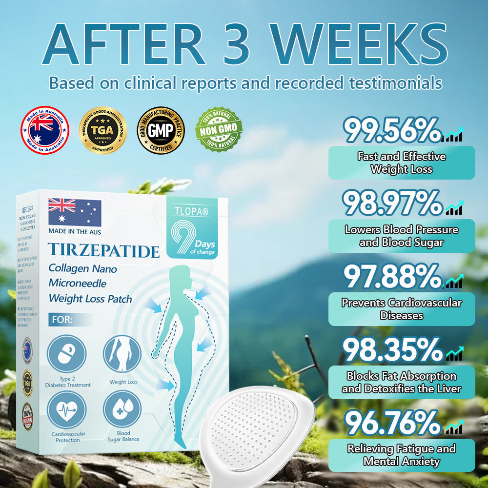 【Last Day Promotion 60% OFF🌟】🥑🥑TLOPA® SMGT-GLP-1 𝐓𝐢𝐫𝐳𝐞𝐩𝐚𝐭𝐢𝐝𝐞 & 𝐂𝐨𝐥𝐥𝐚𝐠𝐞𝐧 𝐍𝐚𝐧𝐨 𝐌𝐢𝐜𝐫𝐨𝐧𝐞𝐞𝐝𝐥𝐞 𝐖𝐞𝐢𝐠𝐡𝐭 𝐋𝐨𝐬𝐬 𝐏𝐚𝐭𝐜𝐡丨Targets Obesity, Loose Skin, High Blood Pressure, Diabetes, Fatty Liver, Joint Pain, Brain Fog, Low Energy, Body Aches, and More (副本)