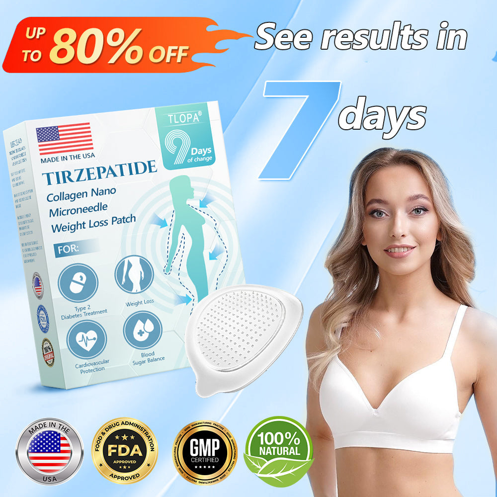 【Last Day Promotion 60% OFF🌟】🥑🥑TLOPA® SMGT-GLP-1 𝐓𝐢𝐫𝐳𝐞𝐩𝐚𝐭𝐢𝐝𝐞 & 𝐂𝐨𝐥𝐥𝐚𝐠𝐞𝐧 𝐍𝐚𝐧𝐨 𝐌𝐢𝐜𝐫𝐨𝐧𝐞𝐞𝐝𝐥𝐞 𝐖𝐞𝐢𝐠𝐡𝐭 𝐋𝐨𝐬𝐬 𝐏𝐚𝐭𝐜𝐡丨Targets Obesity, Loose Skin, High Blood Pressure, Diabetes, Fatty Liver, Joint Pain, Brain Fog, Low Energy, Body Aches, and More