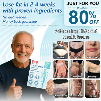 【Last Day Promotion 60% OFF🌟】👑👑TLOPA® SMGT-GLP-1 𝐓𝐢𝐫𝐳𝐞𝐩𝐚𝐭𝐢𝐝𝐞 & 𝐂𝐨𝐥𝐥𝐚𝐠𝐞𝐧 𝐍𝐚𝐧𝐨 𝐌𝐢𝐜𝐫𝐨𝐧𝐞𝐞𝐝𝐥𝐞 𝐖𝐞𝐢𝐠𝐡𝐭 𝐋𝐨𝐬𝐬 𝐏𝐚𝐭𝐜𝐡丨Targets Obesity, Loose Skin, High Blood Pressure, Diabetes, Fatty Liver, Joint Pain, Brain Fog, Low Energy, Body Aches, and More