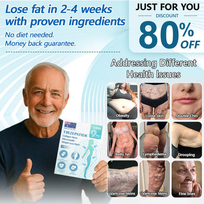 【Last Day Promotion 60% OFF🌟】🥑🥑TLOPA® SMGT-GLP-1 𝐓𝐢𝐫𝐳𝐞𝐩𝐚𝐭𝐢𝐝𝐞 & 𝐂𝐨𝐥𝐥𝐚𝐠𝐞𝐧 𝐍𝐚𝐧𝐨 𝐌𝐢𝐜𝐫𝐨𝐧𝐞𝐞𝐝𝐥𝐞 𝐖𝐞𝐢𝐠𝐡𝐭 𝐋𝐨𝐬𝐬 𝐏𝐚𝐭𝐜𝐡丨Targets Obesity, Loose Skin, High Blood Pressure, Diabetes, Fatty Liver, Joint Pain, Brain Fog, Low Energy, Body Aches, and More (副本)