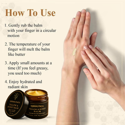 🔥 TERRALYNOS Official – Organic Beef Butter & Honey | Clears Acne, Hydrates, Anti-Aging, Brightens Skin
